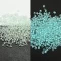 3mm lichtgevende geverfde acryl kralen voor DIY sieraden met cyaan glow-effect - 3mm / Witte Kern Groen Licht (NO.7)
