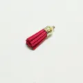 Vibrante pinke Wildlederimitat-Quaste mit silberner Metallkappe für DIY-Schmuckzubehör - 10 Stück/Packung (3*1cm) / Fuchsia