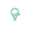 Cierre de mosquetón de plástico verde menta de 30mm para llaveros DIY y bisutería - 30mm / Cian