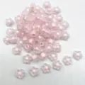Cuentas de acrílico de flor rosa mate de 12mm con núcleo interno para joyería DIY - 12mm (900 Piezas) / Rosa Mate