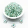 Cuentas de acrílico de 12mm con forma de flor de ciruelo y efecto AB para joyería DIY - 12mm (900 Piezas) / Azul Lago AB