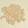 8mm AB color iridescent transparent acrylic round beads for handmade DIY jewelry making - 8mm / Beige