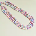 Cuentas de disco de arcilla polimérica bohemia colorida de 6 mm para bisutería DIY - 1 Tira (aprox. 400 Piezas) / Mezcla Colorida Brillante
