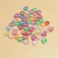 Mezcla de cuentas de acrílico AB de 9mm en forma de corazón para manualidades DIY - 9mm (Aprox. 2700 Piezas) / Multicolor