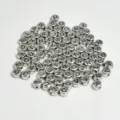 Cuentas de letras de acrílico plateadas de 7mm para creación de joyas de bricolaje - 7mm (Aprox. 4400 Piezas/500g) / Tono Plateado con Letras Negras