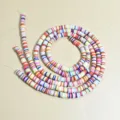 Cuentas heishi de arcilla polimérica de 6mm de colores para joyería DIY estilo bohemio - 1 Tira (aprox. 400 Piezas) / Colores Vivos Mezclados