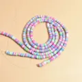 Cuentas Heishi de arcilla de 6mm en colores bohemios para la creación de joyas artesanales - 1 Tira (aprox. 400 Piezas) / Pastel Mixed Color