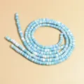 Cuentas heishi de 6mm en arcilla polimérica azul cielo y blanco para joyas DIY - 1 Tira (aprox. 400 Piezas) / Mezcla de Azul Verde y Blanco