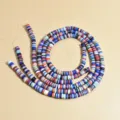 Cuentas Heishi de arcilla de 6mm de colores estilo boho para crear joyas de DIY - 1 Tira (aprox. 400 Piezas) / Multicolor Mezclado