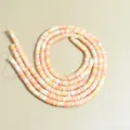 Cuentas espaciadoras planas de arcilla polimérica de 6 mm para joyería DIY bohemia - 1 Tira (aprox. 400 Piezas) / Mezcla Rosa Nude Amarillo Blanco