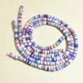 Cuentas Heishi de arcilla suave de 6mm estilo bohemio para creación de joyas DIY - 1 Tira (aprox. 400 Piezas) / Colores Mezclados