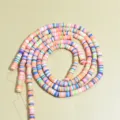 Cuentas Heishi de arcilla polimérica de 6mm para creación de joyas DIY coloridas - 1 Tira (aprox. 400 Piezas) / Mezcla de Colores Dulces
