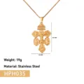 Vue détaillée d'un pendentif croix 3D religieuse avec dimensions et poids - Pendentif Carré Croix Religieuse Seul (Sans Chaîne) (HPH035) / Or
