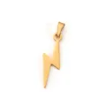 Gold plated stainless steel lightning bolt pendant for DIY jewelry making - Lightning-Gold