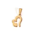 18K gold plated stainless steel abstract heart-shaped pendant for DIY jewelry - Heart (NU02) / Gold