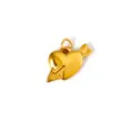 Eleganter Herz- und Pfeil-Anhänger aus hochwertigem 18K vergoldetem Edelstahl-Finish - Herz mit Pfeil (YD14) - Gold