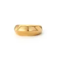 Minimalist chunky dome stainless steel ring with polished golden finish - Size 7 / Plain Polished Ring (NRS03) / Gold