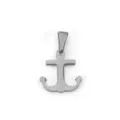Polished stainless steel anchor pendant in silver finish for nautical jewelry - Anchor - Steel