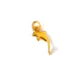 Raffinato ciondolo a forma di delfino in acciaio inossidabile placcato oro 18k - Delfino (YD18) - Oro