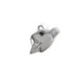 Ciondolo minimalista in acciaio inossidabile argento a forma di cuore trafitto da freccia. - Cuore con Freccia (YD14) - Acciaio