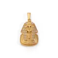 Luxury gold plated stainless steel Egyptian Pharaoh pendant necklace for hip-hop fashion - Pharaoh (DZ16) / Gold