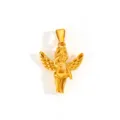 Exquisite 18K gold-plated stainless steel Cupid angel pendant with detailed wings - Standing Angel Style (HPA01) / Gold