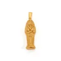 Detailed gold-plated stainless steel Egyptian pharaoh sarcophagus pendant for hip-hop style - Egyptian Pharaoh Sarcophagus Style (DZ19) / Gold