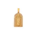 Religious Virgin Mary pendant in 18k gold plated stainless steel with rhinestones - Virgin Mary Arch Style (DZ23) / Gold