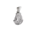 Pendente vintage a forma di testa di faraone egizio in acciaio inox stile hip-hop - Profilo Laterale del Faraone (FG01) / Colore acciaio
