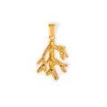Goudvergulde roestvrijstalen koraal hanger met getextureerd oppervlak voor DIY - 中号珊瑚 / Goud