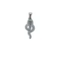 Ciondolo serpente cobra in acciaio inossidabile argento con scaglie dettagliate per uomo - Stile Cobra Argento (06-S)