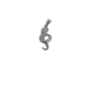 Ciondolo a forma di serpente in argento in acciaio inossidabile per uomo e donna - Stile Serpente Arrotolato Argento (07-S)