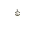 Elegante ciondolo a conchiglia argento con perla bianca tonda in acciaio inossidabile. - Stile Perla Conchiglia Argento (08-S)