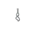 Elegante ciondolo a spirale intrecciata in acciaio inossidabile color argento per gioielli - Stile Doppia Elica Argento (09-S)