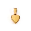 Elegant heart-shaped stainless steel pendant with a shiny 18k gold plated finish. - Heart Pendant (NQ03) / Gold