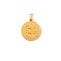 Vintage 18 Karat vergoldeter Sternzeichen Zwillinge Anhänger aus Edelstahl für Ketten - Zwillinge / Gold