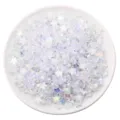 Iridescent acrylic star beads 8-11mm for DIY bracelet and necklace jewelry making - Star Style / 100 Pieces Pack (11x10mm) / Clear White