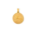 Vintage 18k vergoldeter Edelstahl-Sternzeichen-Anhänger Jungfrau für Halsketten - Jungfrau / Gold