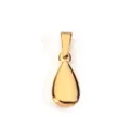 Elegant 18k gold plated stainless steel water drop pendant charm for DIY jewelry making - 3D Water Drop Pendant (NQ07) / Gold
