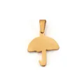 Polished gold plated stainless steel umbrella shaped pendant charm for DIY jewelry - Umbrella Pendant (NQ09) / Gold