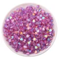 Iridescent purple heart-shaped acrylic beads for DIY bracelet and jewelry making crafts - Heart Shape / 100 Pieces Pack (8x9mm) / Purple