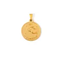 Vintage Wassermann Sternzeichen runder Anhänger aus 18k vergoldetem Edelstahl Design - Wassermann / Gold