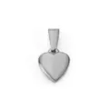 Polished stainless steel heart pendant charm for DIY jewelry making in silver finish - Heart Pendant (NQ03) / Steel