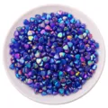 8-11mm iridescent blue heart-shaped acrylic beads for DIY bracelet jewelry making - 100 Pieces Pack (8x9mm) / Sapphire Blue Heart Shape