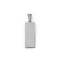 Polished rectangular stainless steel tag pendant for DIY jewelry making accessories - Rectangle Tag Pendant (NQ05) / Steel