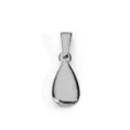 Silver stainless steel water drop pendant with polished mirror finish DIY accessory - 3D Water Drop Pendant (NQ07) / Steel