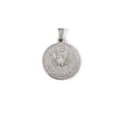 Vintage poliertem Edelstahl Krebs Sternzeichen Münzanhänger Halskette in Silber - Krebs / Stahlfarben