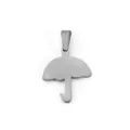Polished silver stainless steel umbrella charm pendant for DIY jewelry accessory - Umbrella Pendant (NQ09) / Steel