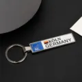 Portachiavi rettangolare in metallo con design targa Germania Colonia - Stile Colonia (Stile 5)
