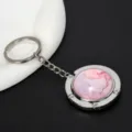 Tragbarer faltbarer Handtaschenhalter für Tische mit elegantem rosa Marmormuster - Rosa Glas